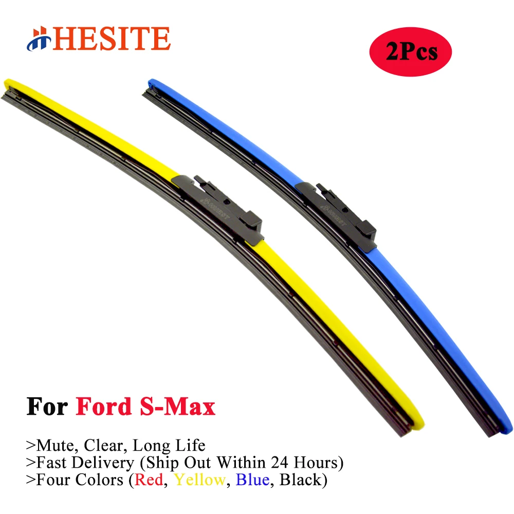 2 шт красочные бескаркасные гибридные автомобильные дворники для Ford S MAX 2006 2020