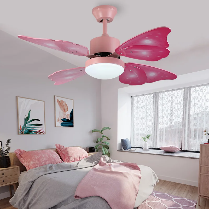 

220v Modern Creative butterfly Ceiling Fans With Lights Home Decorative Room Fan Lamp Ceiling Fan Remote Control