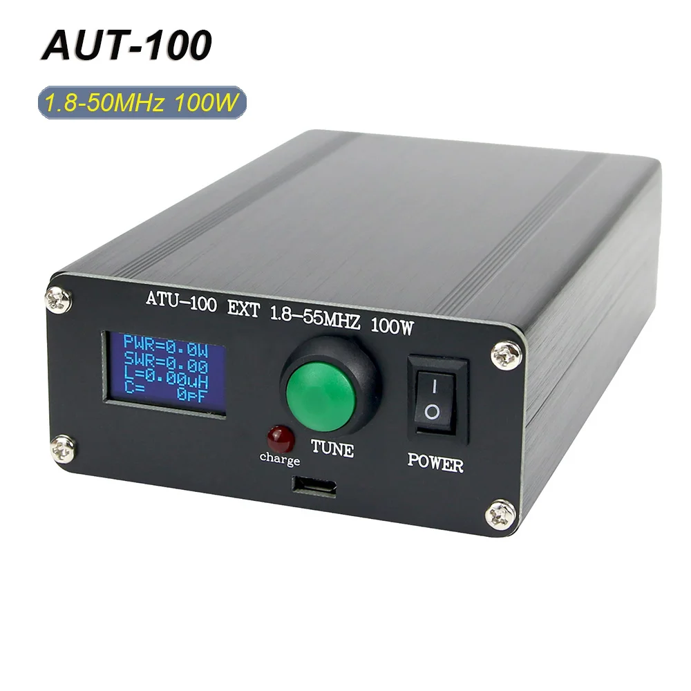 Maxgeek Новая автоматическая ATU100 антенна тюнер 100W 1 8 50 МГц 0 96 дюйма OLED Дисплей для 10