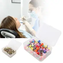 100 шт. профессиональный устройство для полировки зубов кисти прочная нейлоновая оплетка продлевает зубов Полировочная щетка стоматологической поставку с ящик для хранения стоматологический инструмент