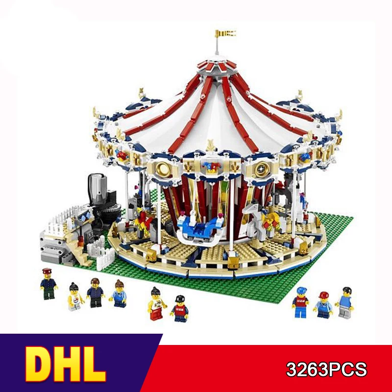 

DHL 15013 Grand Carousel Building Blocks Model Toys for Children Compatible 10196 Creator Expert Set Have Power Functions
