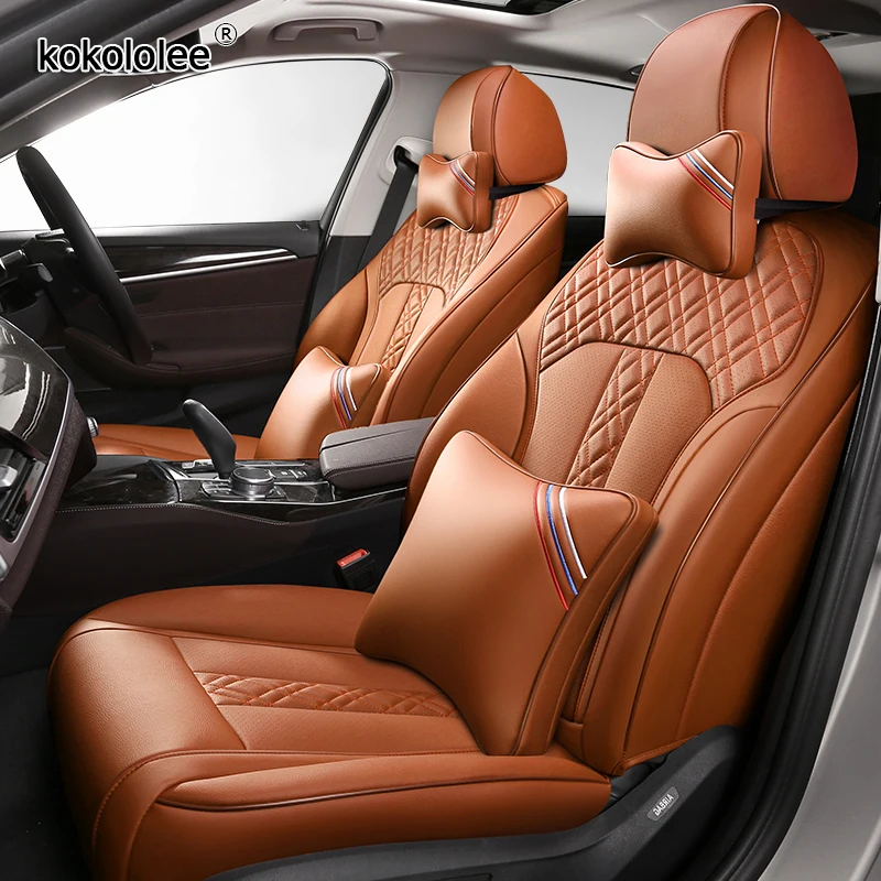 kokololee Custom Leather car seat covers For BMW 7 Series F01 F02 F03 F04 G11 G12 E65/66 X1 E84 F48 F49 Automobiles Seat Covers