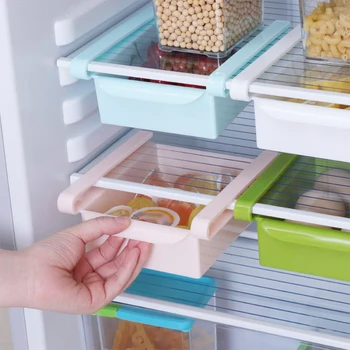 

Multi Fridge Organizer Retractable Drawer Type Refrigerator Container Box Food Fruit Organizer Storage Tray Kitchen Saving Space