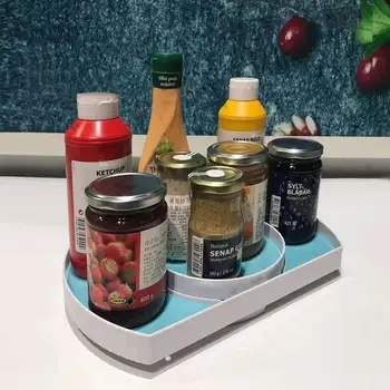 

Rotating Seasoning Organizer Multifunctional Non-slip Finishing Rack Spice Bottle Storage Tray