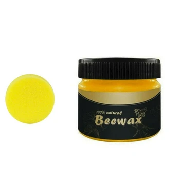 

Wood Seasoning Beewax Complete Solution Furniture Beeswax Care with 1 Sponge