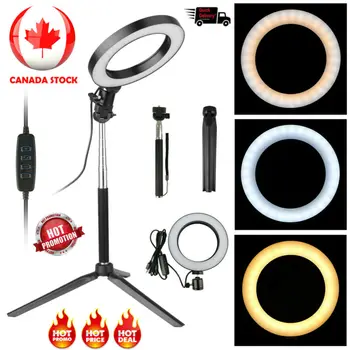 Billig LED Ring Licht Studio Foto Video Für YouTube Video Live Dimmbare Lampe Stativ Selfie Kamera Telefon
