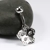 Flower Navel Belly Button Piercing Rings Bulk 925 Sterling Silver Body Jewelry For Women Fine Summer Accessories Romantic Gift 5