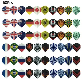 

60pcc/pack Dart Accessories Pet Flights Wear Resistance Variety of Styles Random Color 831C