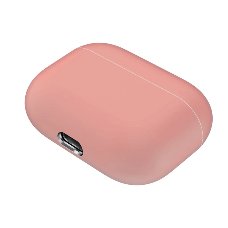 Beautiful solid color earphone case For AirPods Pro 2019 Wireless Charging Case Silicone Protective Cover Skin 1102#B