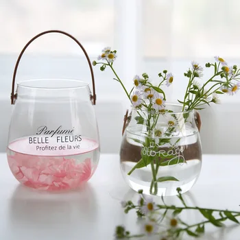

Glass Plant Vase Pot Transparent Flower Glass Tabletop Vase For Home Decoration Tabletop Home Bonsai Decoration Flower Vase