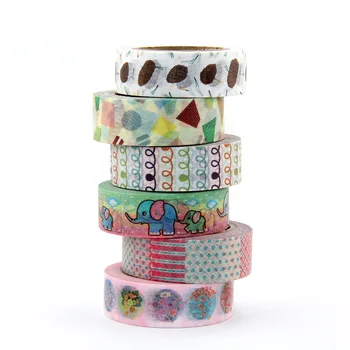 

New floral,animal elephant,unicorn washi tape Diy Scrapbooking School Tools Kawaii Scrapbook Paper Washitape Stickers Mask 1pcs