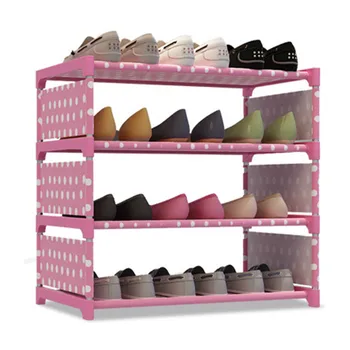 

Multi-layer assembly dustproof shoe rack wrought iron shoe rack storage shoe simple shoe rack