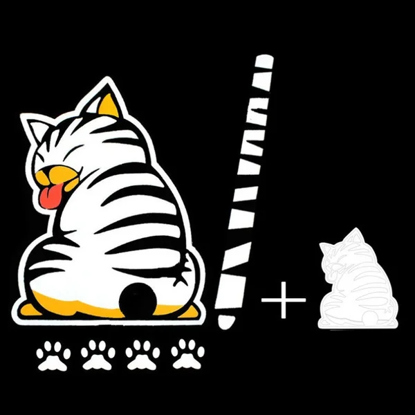 Стикер на заказ, стикер для собак, s, белый, на заказ, стикер s Tail, часть тела кошки: 24,5*18,9 см, стикер для кошки, крепкое лицо, s