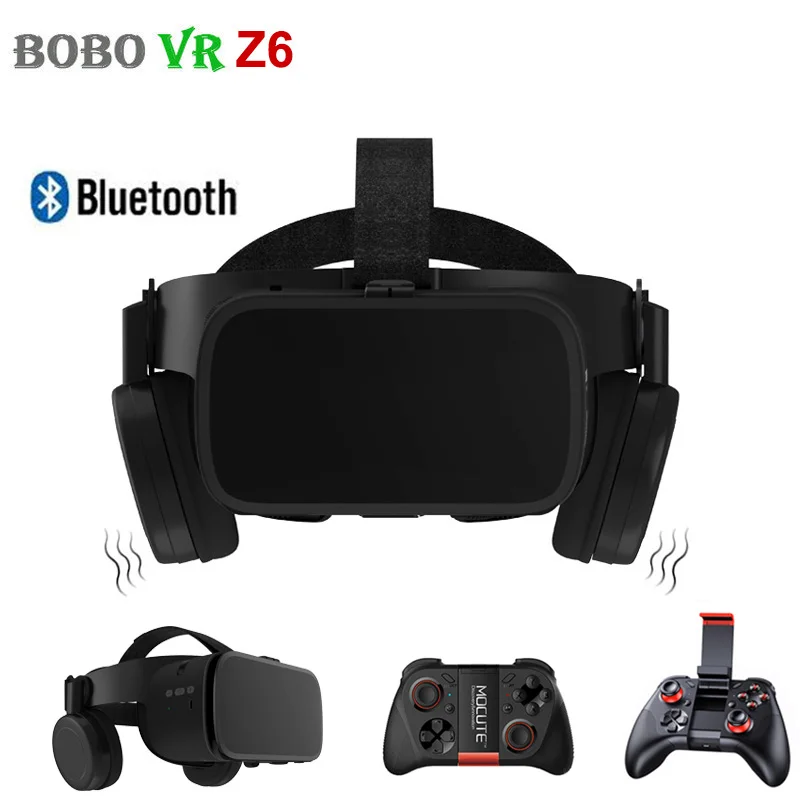 3D очки виртуальной реальности BOBO VR Z6 для смартфонов черная гарнитура Google Cardboard