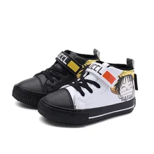 Осень и зима новые модные детские кроссовки вельветовые Теплые кроссовки средней высоты резиновая подошва хлопчатобумажная обувь