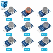 MQ-2 MQ-3 MQ-4 MQ-5 MQ-6 MQ-7 MQ-8 MQ-9 MQ-135 детектор дыма метана сжиженный газ Сенсор модуль для Arduino Starter DIY Kit