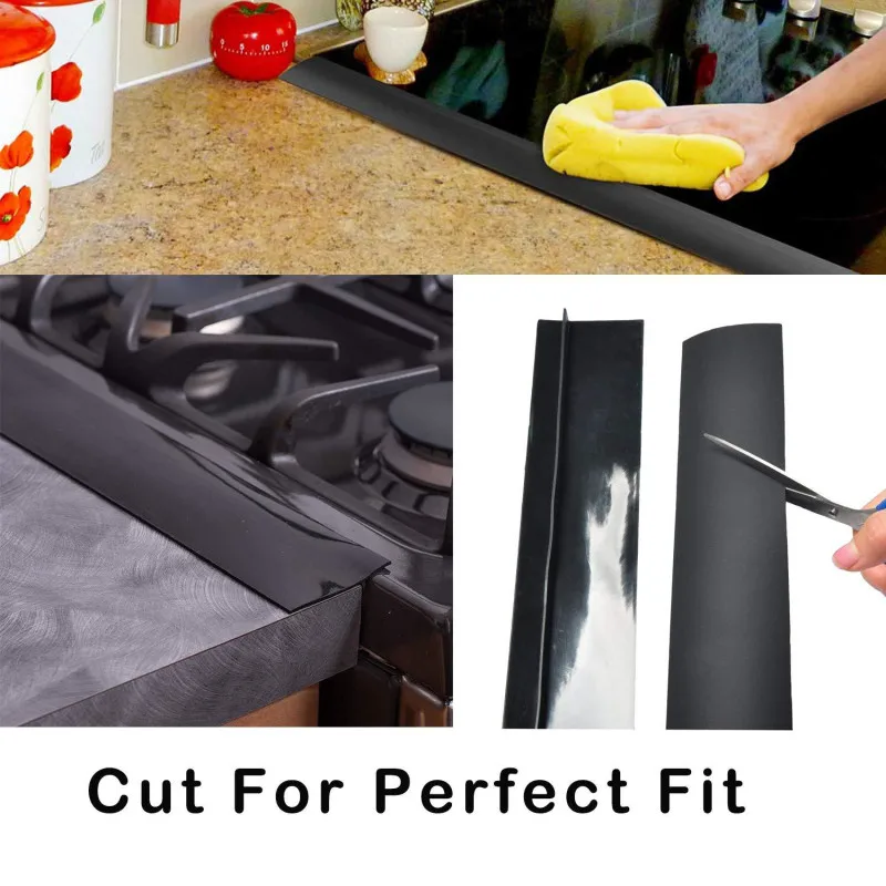 

Stove Slot T-shaped Anti-fouling and Oil-proof Strip Silicone Stove Counter Gap Kitchen Cooktop Corner Protective Sticker Glue