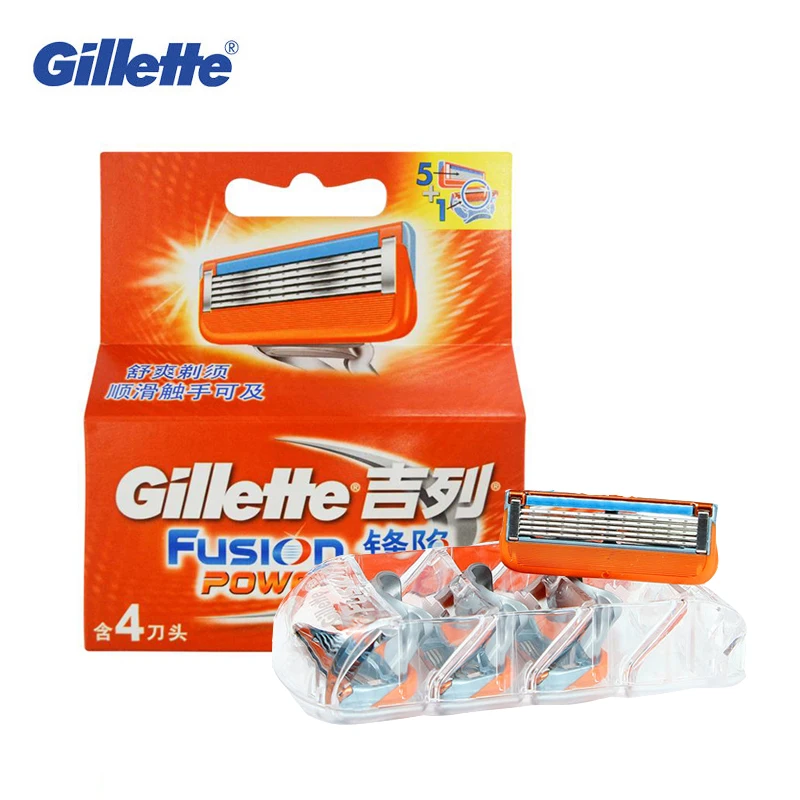 Gillette Fusion Lama Di Rasoio Originale Lame Di Rasoio Da Barba Rasoio Genuino Per Uomo Lame Da Barba Di Sicurezza Rasoio 4 Pz/Pacco