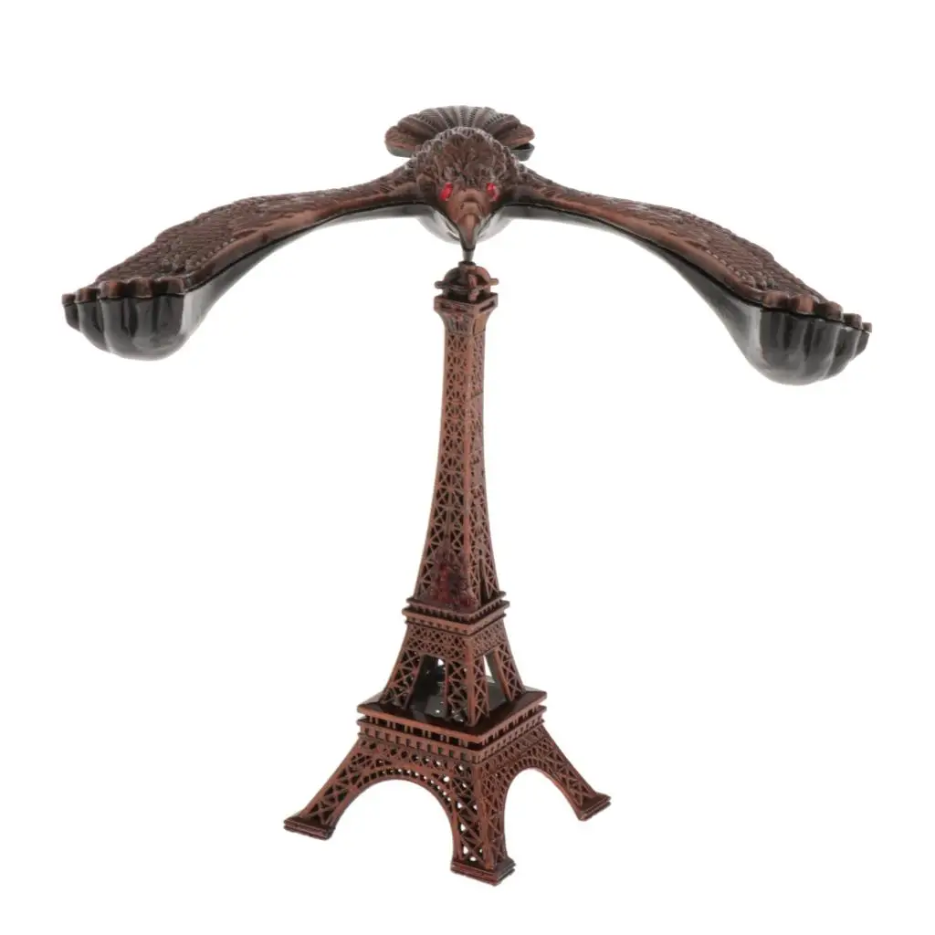 Creative Iron Tower Balance Eagle Statue Figurine Building Home Decoration Children Teens Toy DIY Crafts Ornament