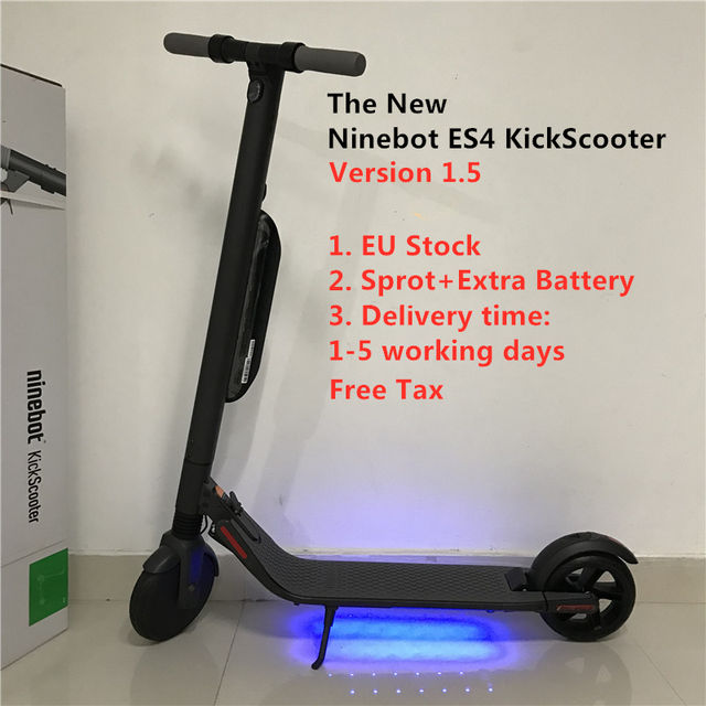 EU Stock New Original Ninebot ES4 / ES2 KickScooter Version 1.5 Foldable  Smart Electric Scooter 30 km/h APP Control Lightweight
