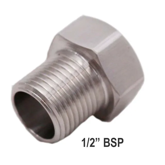 Stainless Steel 5/8" Female BSP x 1/2" Male NPT/BSP Adapter Homebrew ...