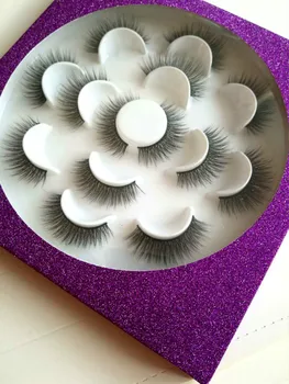 

7 Pairs 3D Handmade Crisscross False Lashes Natural Plastic Cotton Stalk Silk Eyelashes Makeup Full Strip Lashes 10MM-15MM