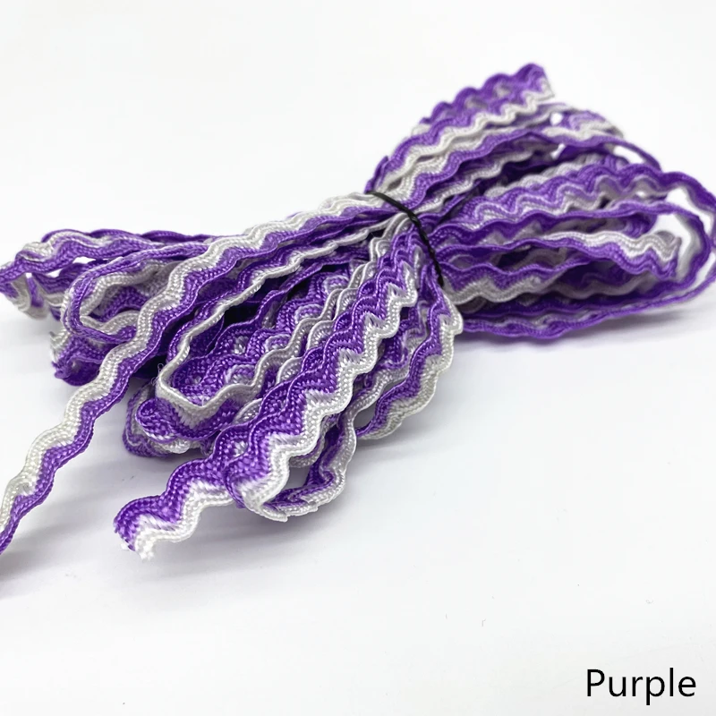 Ribbon Decoration Ribbon Supplies Sewing Ribbon Lace Trim Ribbon 5 yards Double Color S Shaped Curve Wavy Lace Trim Ribbon For Handmade DIY Sewing Craft Wedding Costume Hat Pillow Decorations