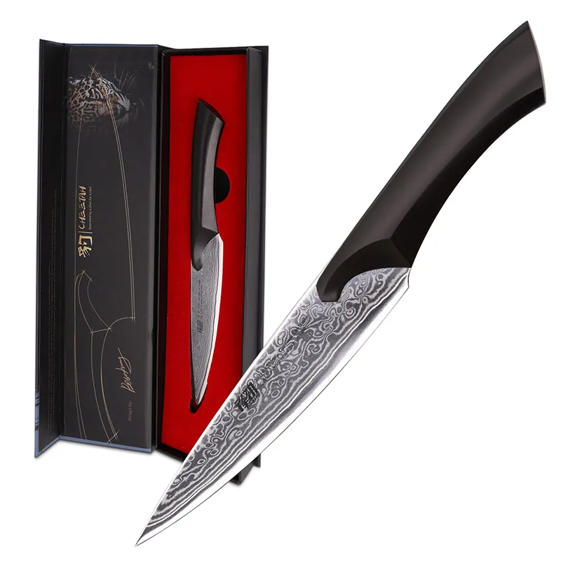 Findking Универсальный нож 5 дюймов cheetah Damascus японский VG10 острое стальное лезвие