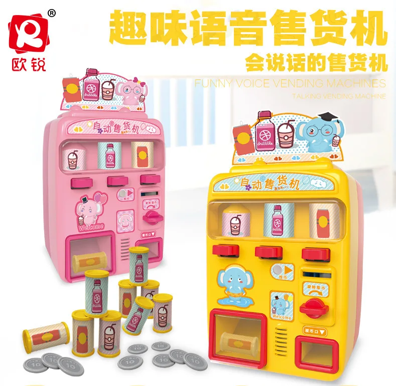 

Ou rea Children'S Educational Model Vending Machine Talking Trafficking Drinking Machine Supermarket Cash Register Play House To