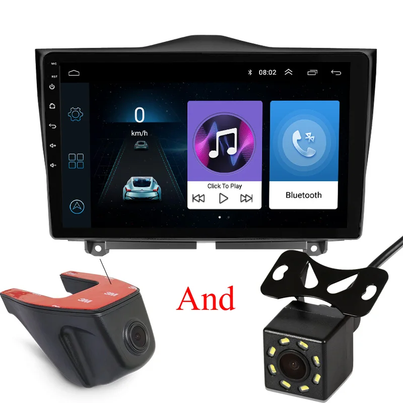 Android 8.1автомобильный мультимедийный dvd-плеер навигация для Lada Granta- с gps Радио Видео плеер Поддержка Bluetooth HD карта - Цвет: Lada Granta-8LED-DRV
