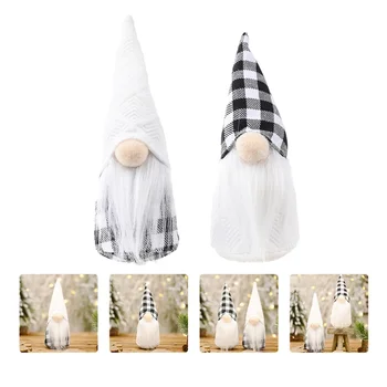 

4 Pcs Creative Lightweight Portable Plush Doll Gnome Ornaments Doll Ornament for Gathering Christmas Party
