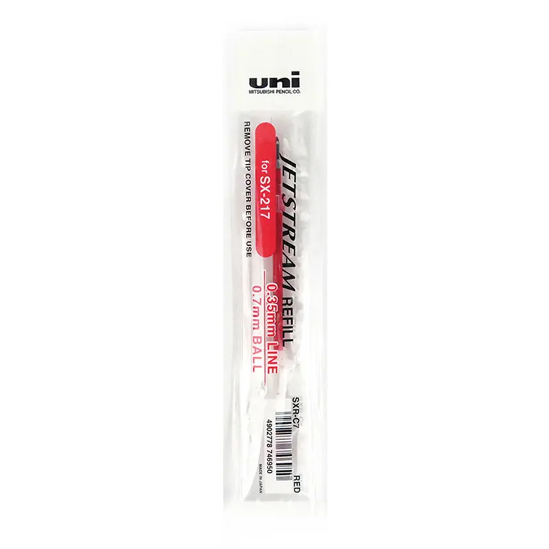 1 шт UNI SX-217 шариковые ручки JETSTREAM Средняя Ручка 0,7/1,0 мм сменный стержень ультра гладкие школьные принадлежности канцелярские принадлежности - Цвет: 0.7mm 1 red refill