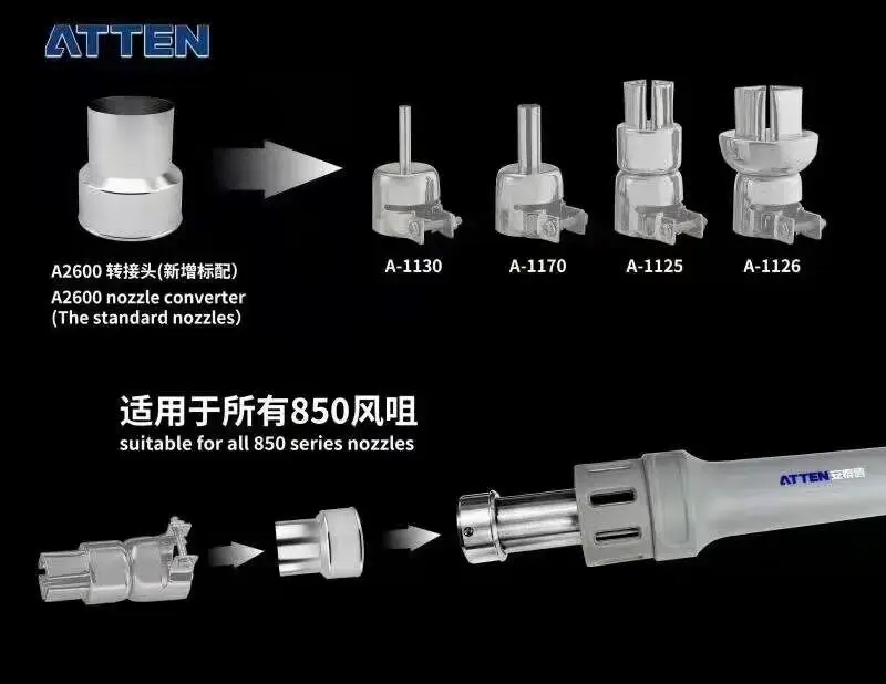 Haute Précision ATTEN St-862D 1000W Pistolet À Air Chaud
