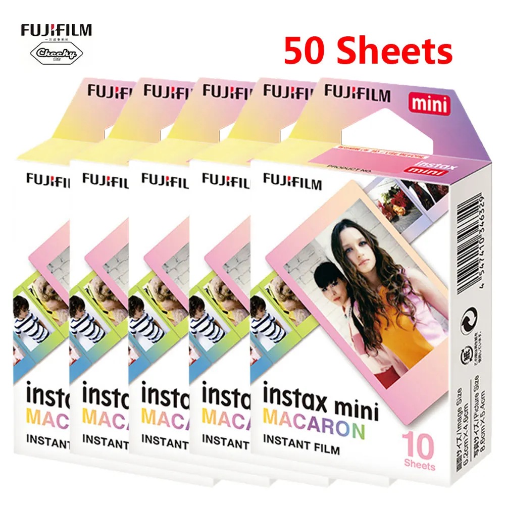10-60 листов Fujifilm Instax Mini Фильм мгновенной камеры mini 8 7s 25 50s 9 Fujifilm Instax Mini фильмы черно-белые монохромные - Цвет: 50 Sheets