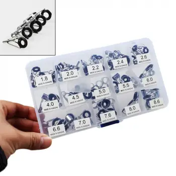 

75pcs /lot Rock Fishing Rod Wire Ring Different Size Fishing Line Guide Fishing Tackle Guide Fishing Rods