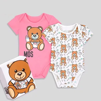 

2PCS High quality Newborn Baby Clothes Baby Girl Clothes Infant Boys Jumpsuit Baby Clothing Set Baby Cartoon Bear Rompers