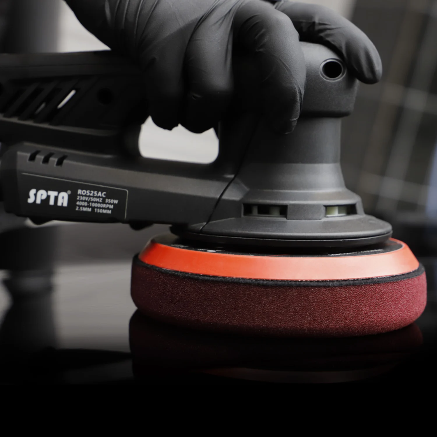 SPTA 350W Electric Car Random Orbital Sander Machine Multi-Function Woodworking Corners Polisher Variable Speed Corded Sanders