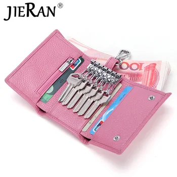 

Key Holders Fashion Leather Housekeeper Men Women Car Keychain Covers Zipper Ring Key Case Cover Bag Keys Organizer Wallet Purse