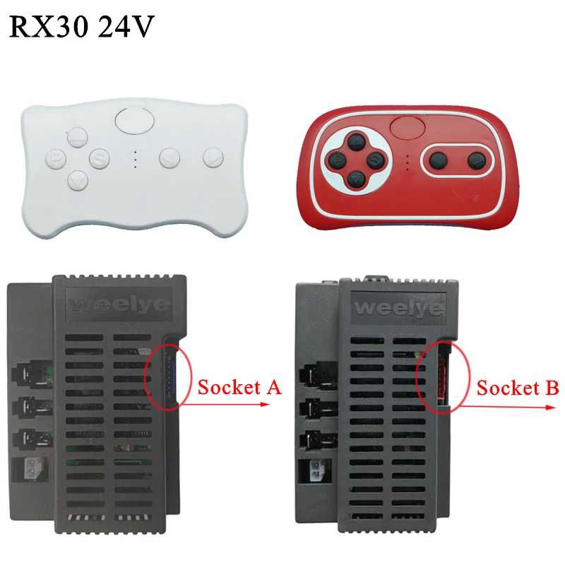 Weelye RX30 24V children's electric car remote control receiver Wellye 24V RX74 baby ride on car 2.4G controller box transmitter