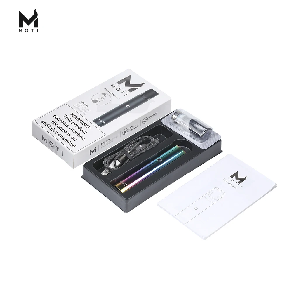 Оригинальный Моти многоразового Pod Vape комплект с 500 мАч встроенный Батарея 1 8 мл