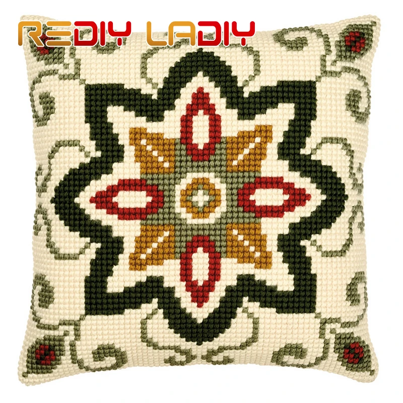 DIY Вышивка крестиком Подушка передняя Мандала подушки с узором Коренастый наборы