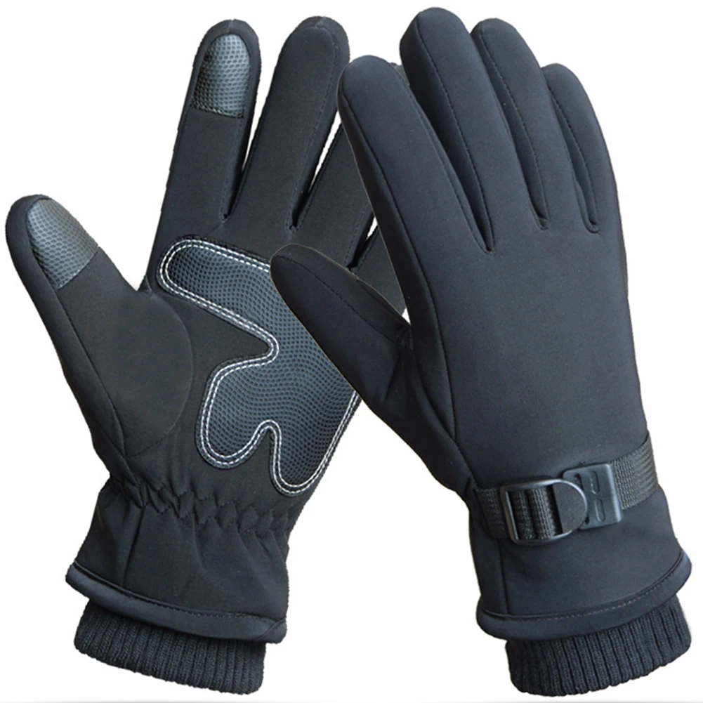 Мужские лыжные перчатки, водонепроницаемые, для спорта на открытом воздухе, защитные, изолированные, регулируемые, аксессуары, сохраняющие тепло, для сенсорного экрана, для велоспорта, утолщенные