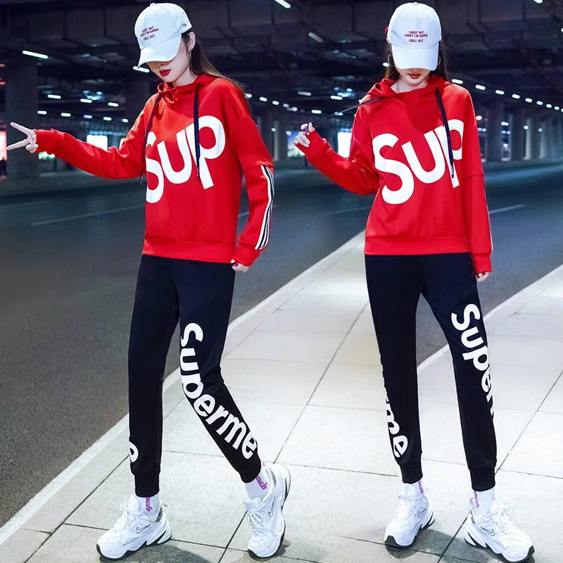 

Hip Hop Street Sports Set 2020 Spring And Autumn New Style Students Hong Kong Style BF Casual Hip Hop Men And Women Popular Bran