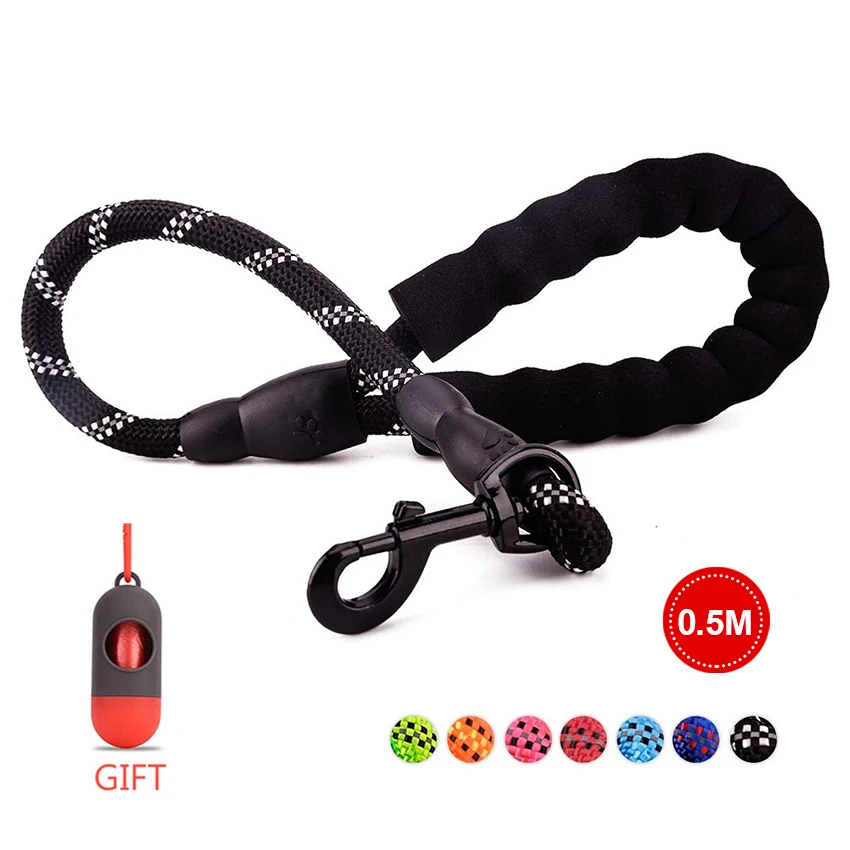 Strong Dog Leashes Reflective Durable Dog Leads Rope with Soft Padded handle Dog Walking Training Leash 0.5M 1.5M 