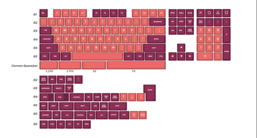 Lava Orange Set x1 WINMIX pbt doubleshot keycaps osa profile lava orange colorway для механической клавиатуры gh60 poker 87 104 108 xd64 xd68 xd84 xd96 - Цвет: Lava Orange Set x1
