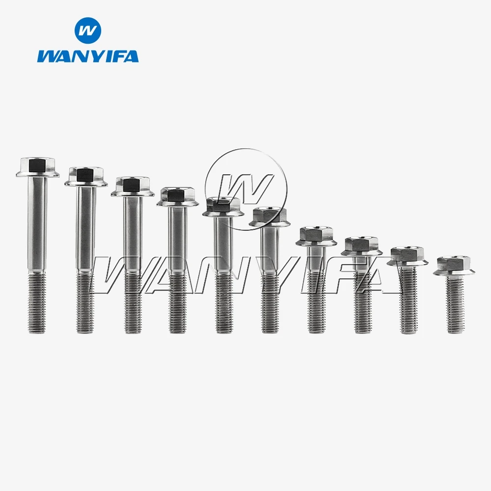 Шестигранные Болты Wanyifa M10 x 25 30 35 40 45 50 55 60 65 70 75 80 100 ММ 1 шаг титановый Ti Фланец |