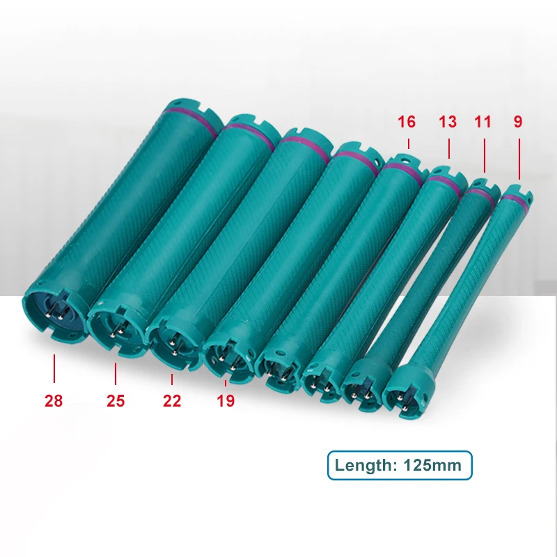 10 Stks/set 24V Extra Lange Verwarmde Haar Rollen 125Mm Digitale Hot Perm Staven Electirc Bars Krulspelden Wave Formers snelle Verwarming 1596