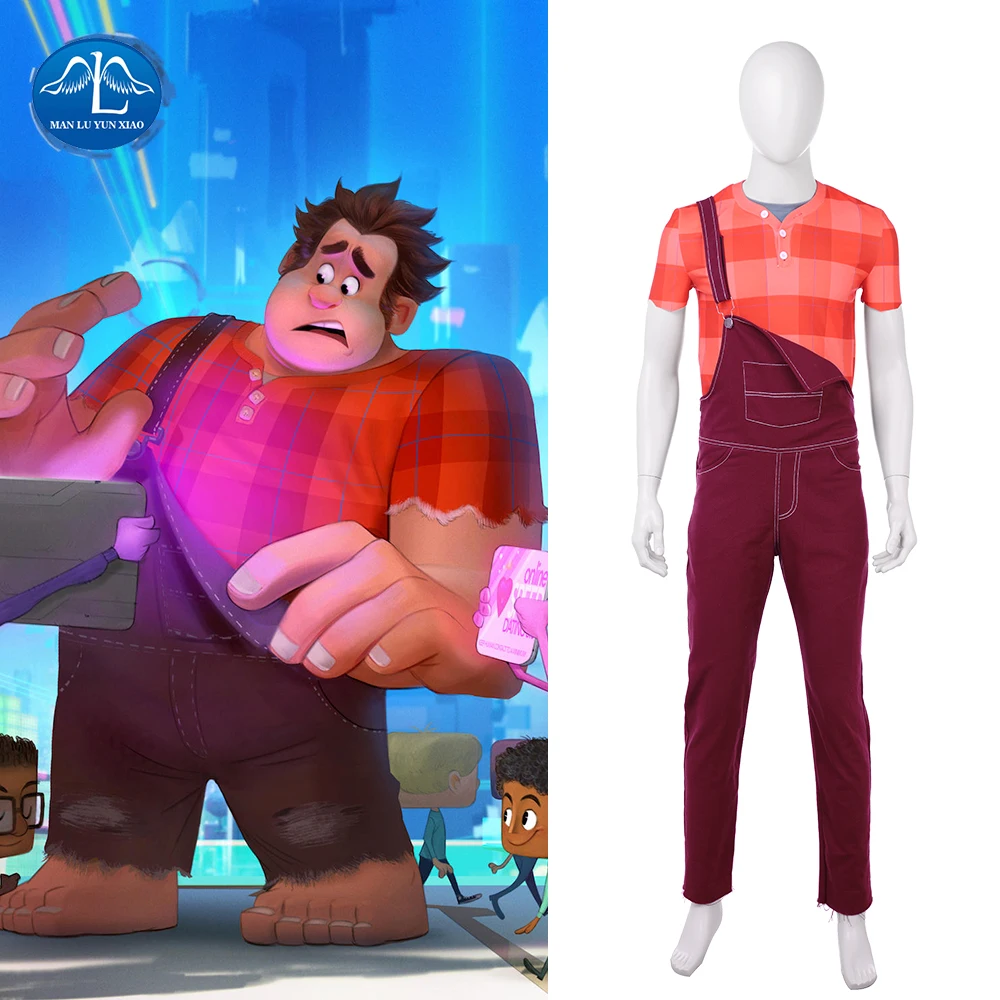 

Manluyunxiao Ralph Cosplay Movie Ralph Breaks the Internet Wreck It Outfit Halloween Costume For Kids Adult Man Masquerade Suits