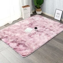 Ковер для гостиной/спальни, мягкий современный ковер, мохнатый ковер для детской комнаты, плюшевый ковер, декоративный галстук, окрашенный ковер