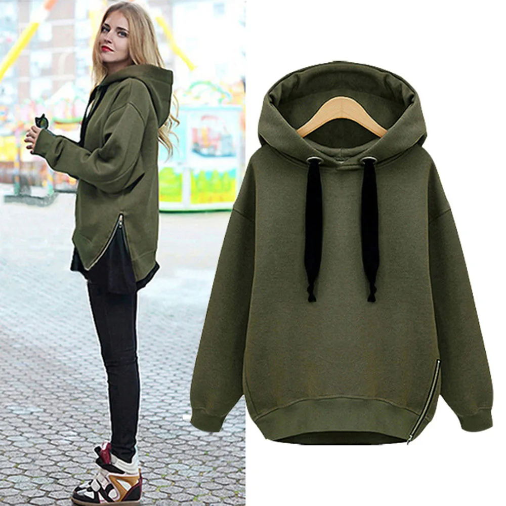 

2020 Thicken Casual Hoodies Autumn Winter Loose Warm Women Pullover Hooded Long Sleeve Tops Female Youth Korea Japan Fashion